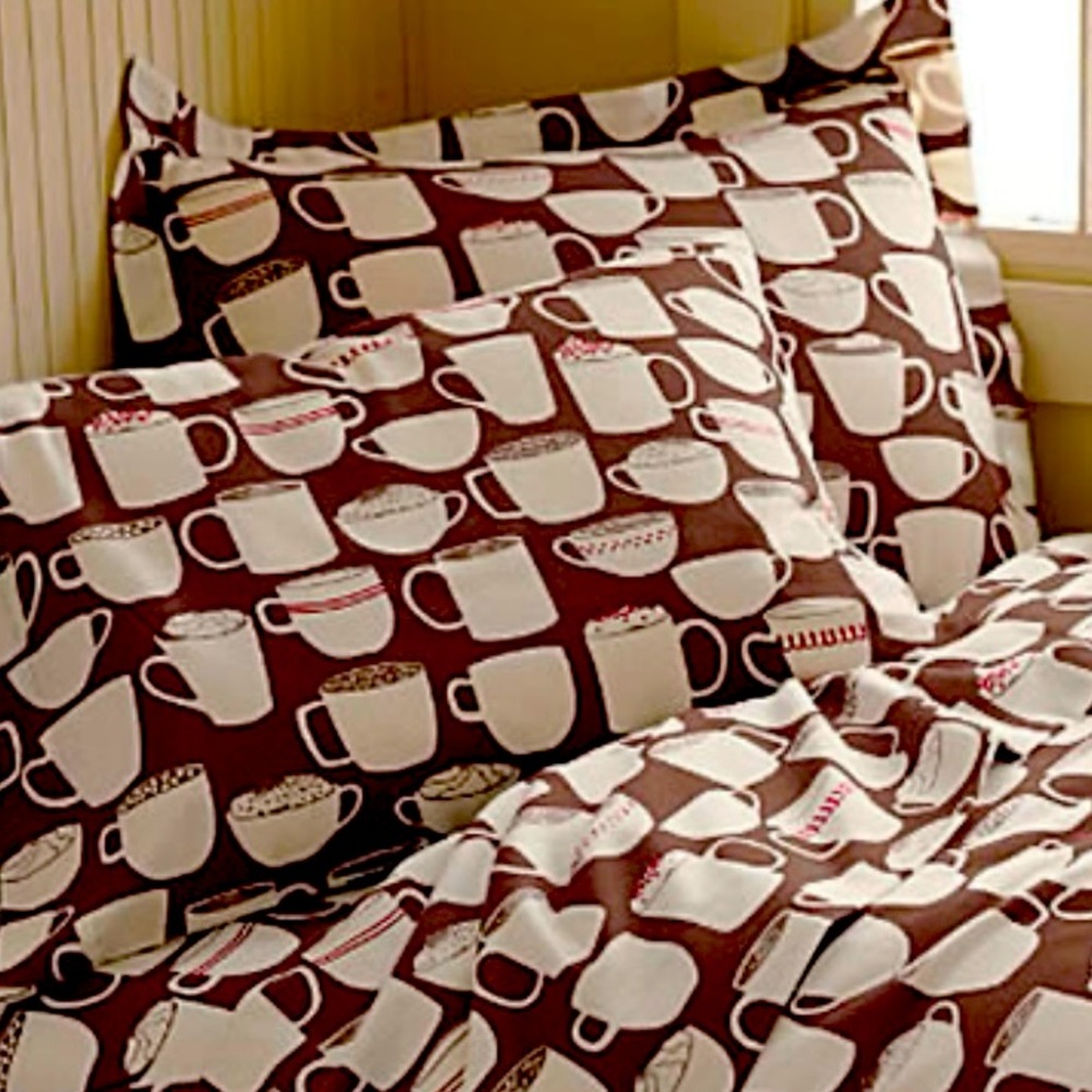 Garnet Hill Flannel bedding Cocoa Cups WANTED